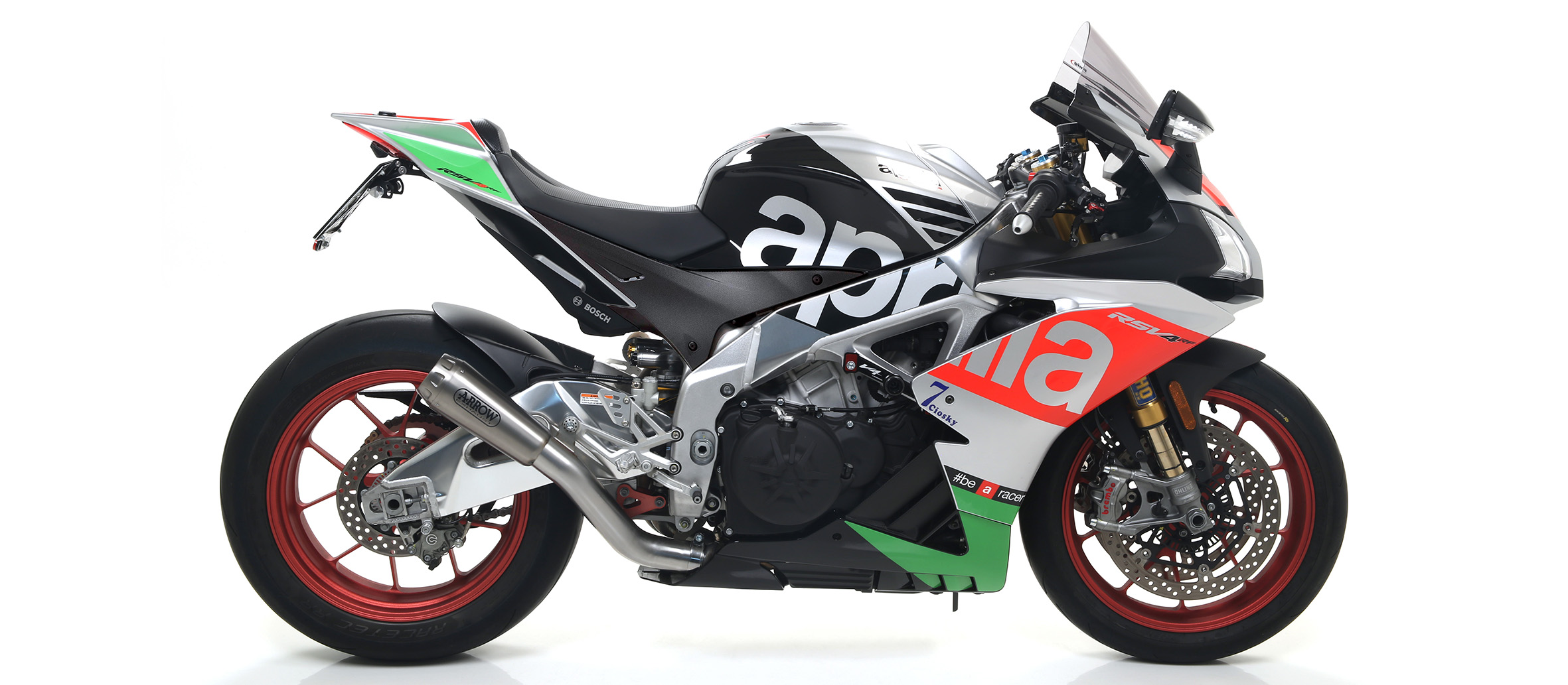 arrow pro race exhaust slipon aprilia rsv4 best sound